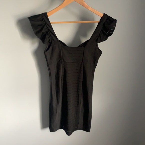 NWT BCBGGeneration Sweetheart Neck Mini Dress in Black - Picture 4 of 6